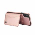 For iPhone XS Max AwQuer Horizontal Flip Card Bag Holder Leather Phone Case(Rose Gold) - 3