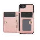 For iPhone 7 Plus / 8 Plus AwQuer Horizontal Flip Card Bag Holder Leather Phone Case(Rose Gold) - 2