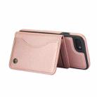 For iPhone 7 Plus / 8 Plus AwQuer Horizontal Flip Card Bag Holder Leather Phone Case(Rose Gold) - 3