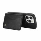 For iPhone 15 Pro AwQuer Horizontal Flip Card Bag Holder Leather Phone Case(Black) - 3