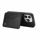 For iPhone 15 Pro Max AwQuer Horizontal Flip Card Bag Holder Leather Phone Case(Black) - 3