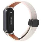 For Xiaomi Smart Band 9 / 8 Folding Magnetic Buckle Microfiber Leather Watch Band(Apricot) - 2