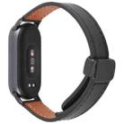 For Xiaomi Smart Band 9 / 8 Folding Magnetic Buckle Microfiber Leather Watch Band(Black) - 2