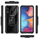 For Samsung Galaxy A20e Shockproof Transparent TPU + Acrylic Protective Case with Ring Holder(Blue) - 2
