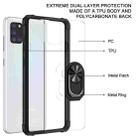 For Samsung Galaxy A21s Shockproof Transparent TPU + Acrylic Protective Case with Ring Holder(Black and Silver) - 3