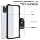 For Samsung Galaxy A21s Shockproof Transparent TPU + Acrylic Protective Case with Ring Holder(Black) - 3