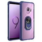 For Samsung Galaxy S9 Shockproof Transparent TPU + Acrylic Protective Case with Ring Holder(Blue) - 1