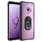 For Samsung Galaxy S9 Shockproof Transparent TPU + Acrylic Protective Case with Ring Holder(Black) - 1