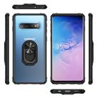 For Samsung Galaxy S10 Shockproof Transparent TPU + Acrylic Protective Case with Ring Holder(Black and Silver) - 2