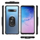 For Samsung Galaxy S10 Shockproof Transparent TPU + Acrylic Protective Case with Ring Holder(Black) - 2