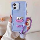 For Samsung Galaxy F14 5G Cartoon Sausage Mouth TPU Phone Case with Bead Chain(Purple) - 1