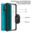 For Xiaomi Mi CC9 Pro Shockproof Transparent TPU + Acrylic Protective Case with Ring Holder(Black and Silver) - 3