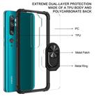 For Xiaomi Mi CC9 Pro Shockproof Transparent TPU + Acrylic Protective Case with Ring Holder(Black) - 3