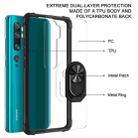 For Xiaomi Mi CC9 Pro Shockproof Transparent TPU + Acrylic Protective Case with Ring Holder(Black) - 3