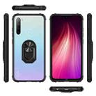 For Xiaomi Redmi Note 8 Shockproof Transparent TPU + Acrylic Protective Case with Ring Holder(Black and Silver) - 2