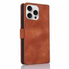 For iPhone 15 Pro Max Dreamy Butterfly Love Flower Embossed Leather Phone Case(Brown) - 3