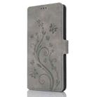 For iPhone 15 Pro Dreamy Butterfly Love Flower Embossed Leather Phone Case(Grey) - 2