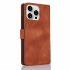 For iPhone 15 Pro Dreamy Butterfly Love Flower Embossed Leather Phone Case(Brown) - 3