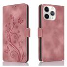 For iPhone 11 Pro Max Dreamy Butterfly Love Flower Embossed Leather Phone Case(Rose Gold) - 1