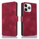 For iPhone 11 Pro Max Dreamy Butterfly Love Flower Embossed Leather Phone Case(Red) - 1
