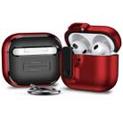 For AirPods 4 Automatic Switch Lock Bluetooth Earphone Shockproof Protective Case(Red) - 1