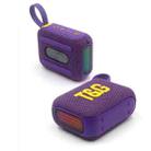 T&G TG445 Portable Stereo Subwoofer Bass RGB Light Wireless TWS BT Speaker(Purple) - 1