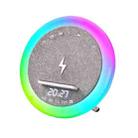 S302 Clock Alarm 15W Intelligent Wireless Charger LED Light Bluetooth Speaker(White) - 1