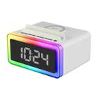 P14 Clock Alarm 10W Intelligent Wireless Charger LED Light Bluetooth Speaker(White) - 2