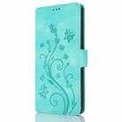 For Samsung Galaxy S23 5G Dreamy Butterfly Love Flower Embossed Leather Phone Case(Green) - 2