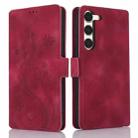 For Samsung Galaxy S23 5G Dreamy Butterfly Love Flower Embossed Leather Phone Case(Red) - 1