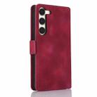 For Samsung Galaxy S23+ 5G Dreamy Butterfly Love Flower Embossed Leather Phone Case(Red) - 3