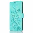 For Samsung Galaxy S22 5G Dreamy Butterfly Love Flower Embossed Leather Phone Case(Green) - 2