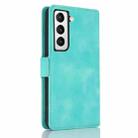 For Samsung Galaxy S21+ 5G Dreamy Butterfly Love Flower Embossed Leather Phone Case(Green) - 3