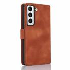For Samsung Galaxy S21+ 5G Dreamy Butterfly Love Flower Embossed Leather Phone Case(Brown) - 3