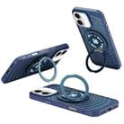 For iPhone 16 Skin Ripples MagSafe Holder Phone Case(Sierra Blue) - 1