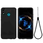 For Huawei Honor 9X Lite Pure Color Liquid Silicone Shockproof Full Coverage Case(Black) - 1