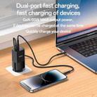 Yesido YC73 65W USB and USB-C / Type-C Dual Port GaN Fast Charger Set, EU Plug(Black) - 3