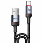 Yesido CA130C 18W 3A USB to USB-C / Type-C Charging Data Cable, Length: 2m(Black) - 1