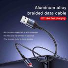 Yesido CA130C 18W 3A USB to USB-C / Type-C Charging Data Cable, Length: 2m(Black) - 2