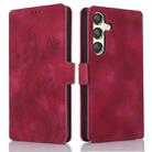 For Samsung Galaxy A54 5G Dreamy Butterfly Love Flower Embossed Leather Phone Case(Red) - 1