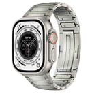For Apple Watch 46mm / 49mm / 45mm / 44mm Integrated Quick Release I-shaped Titanium Watch Band(Titanium Color) - 1