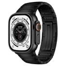 For Apple Watch 46mm / 49mm / 45mm / 44mm Integrated Quick Release I-shaped Titanium Watch Band(Black) - 1