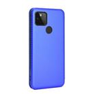 For Google Pixel 4A 5G Carbon Fiber Texture Horizontal Flip TPU + PC + PU Leather Case with Card Slot(Blue) - 3