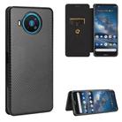 For Nokia 8.3 5G Carbon Fiber Texture Horizontal Flip TPU + PC + PU Leather Case with Card Slot(Black) - 1