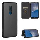 For Nokia C3 Carbon Fiber Texture Horizontal Flip TPU + PC + PU Leather Case with Card Slot(Black) - 1