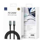 WIWU Wi-C036 Thunderbolt 4 240W USB4 Full-function Fast Charging Coaxial Data Cable, Length: 1m(Black) - 4