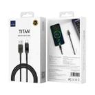 WIWU Wi-C038 TITAN Series 6A USB to Type-C Zinc Alloy Braided Fast Charging Data Cable, Length: 1.2m(Tarnish) - 3