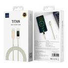 WIWU Wi-C038 TITAN Series 100W Type-C to Type-C Zinc Alloy Braided Fast Charging Data Cable, Length: 1.2m(Titanium) - 3