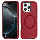 For iPhone 16 Pro Max Life Waterproof Rugged MagSafe Magnetic Phone Case(Red) - 1