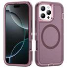 For iPhone 16 Pro Life Waterproof Rugged MagSafe Magnetic Phone Case(Purple+Pink) - 1